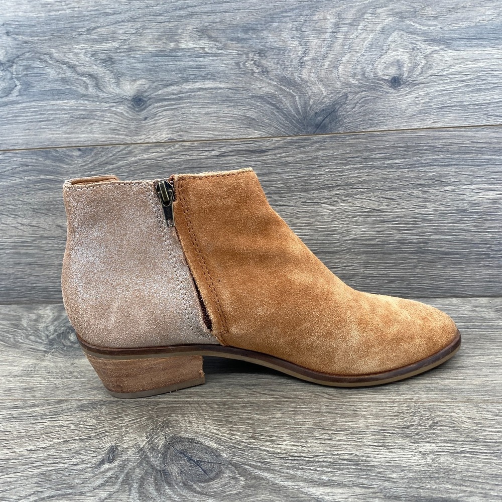 Frye & Co Suede Leather‎ Caden Slip On Ankle Bootie Block Heels Women's Size 8 - Picture 4 of 11